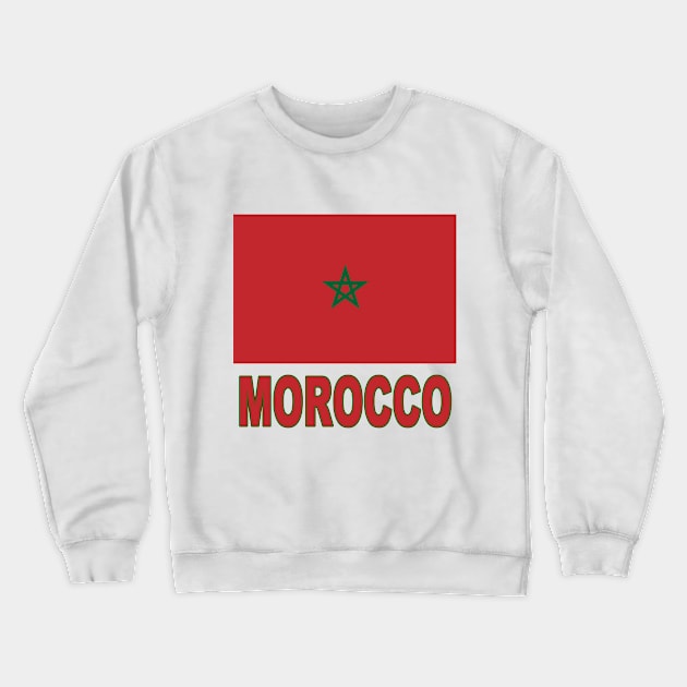 The Pride of Morocco - Moroccan National Flag Design Crewneck Sweatshirt by Naves